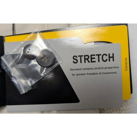 Adidas Men's Casual Golf Climalite Pleated Pants Beige Ecru Woven Stretch 40x32 - Picture 6 of 7